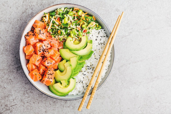 Honey & Sesame Salmon Poke Bowl