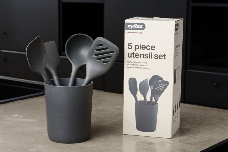 Zyliss 5 Piece Utensil Set 
with Storage Tube