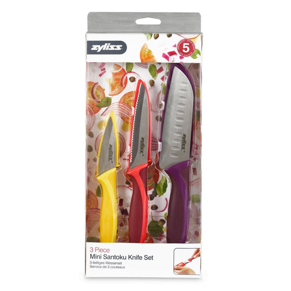 Zyliss 3 Piece Mini Santoku Knife Value Set