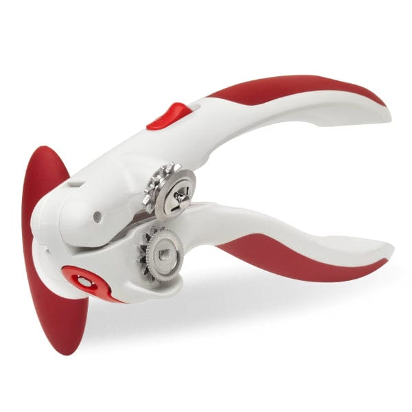 Zyliss Lock N' Lift Manual Can Opener with Lid Lifter Magnet, Red