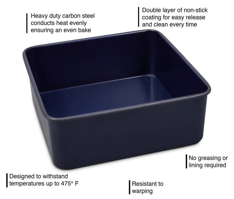 Zyliss Nonstick Square Cake Pan with Removable Base 8 inch