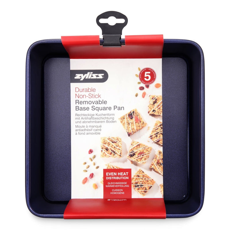 Zyliss Nonstick Square Cake Pan with Removable Base 8 inch