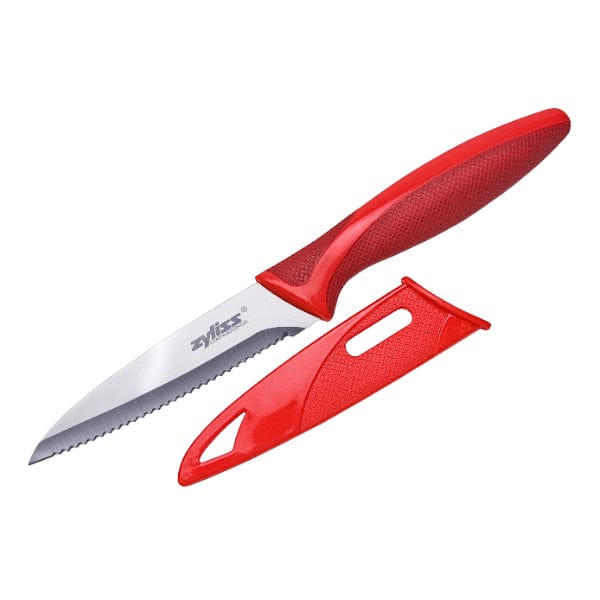Zyliss Serrated Paring Knife With Sheath Cover 4 inch